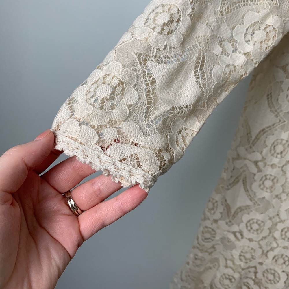 Free People Lace Cream Dress - Picture 3 of 5